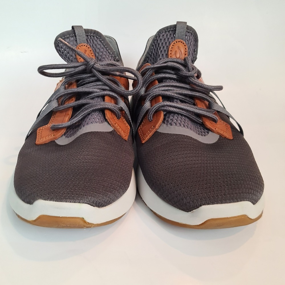 OluKai Mio Li Mens Charcoal Gray Mesh Boat Shoes Sneakers 11 Drop in Heel EUC - Picture 2 of 11